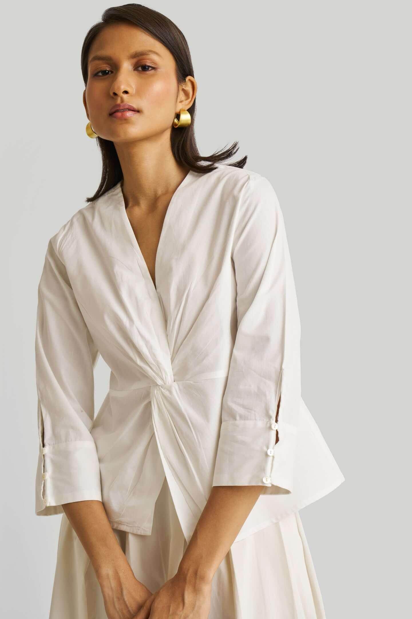 FRONTTWISTWHITETOP5 - Apparel's Nest