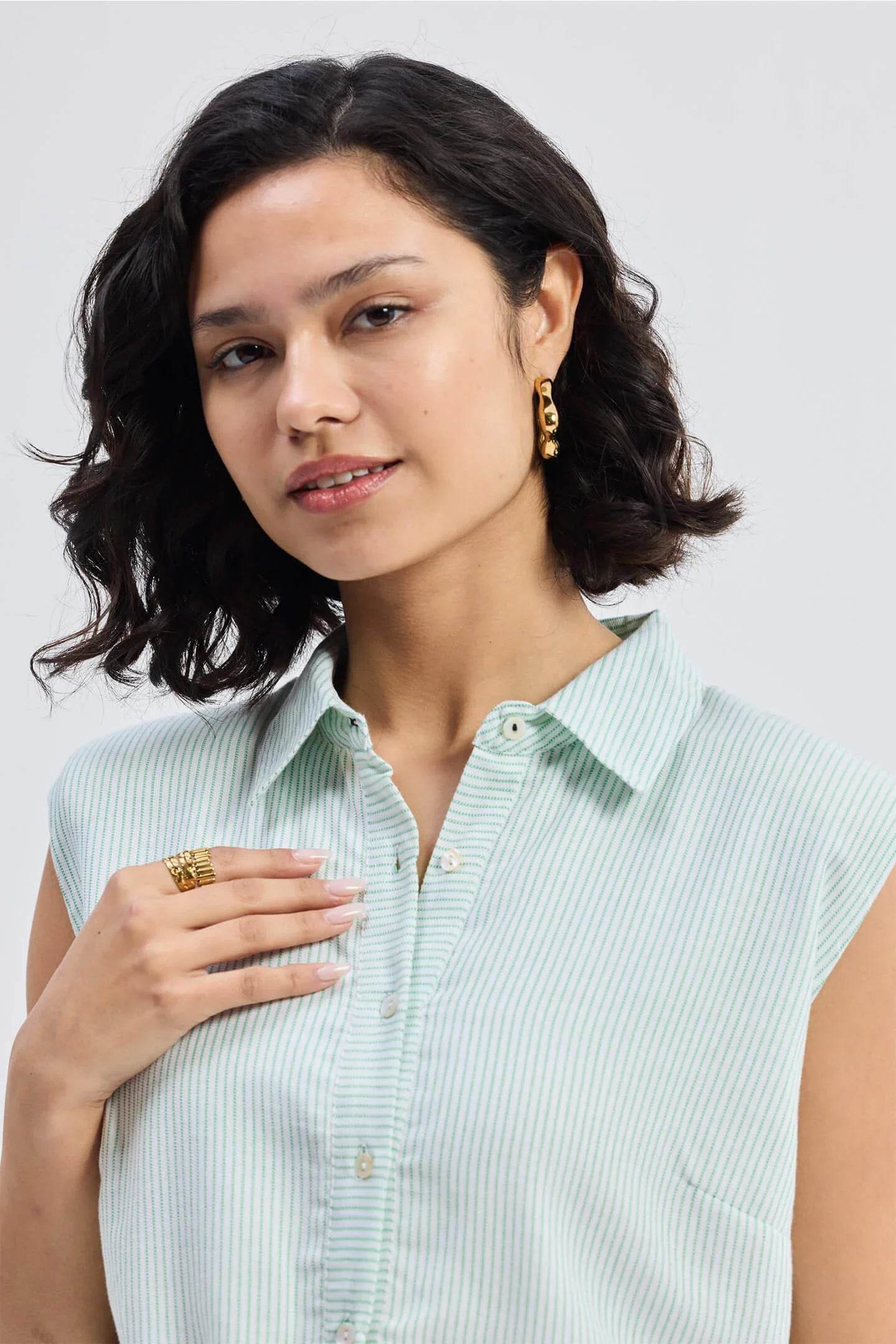 DrawstringShirtDressinStripes_4 - Apparel's Nest 