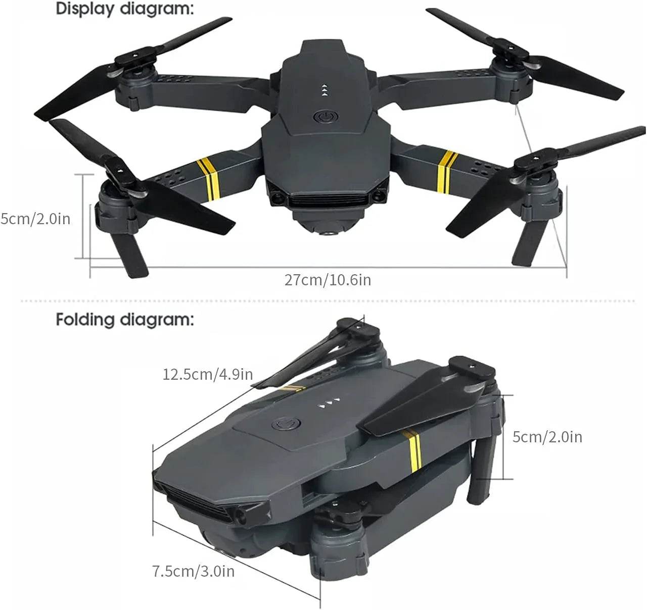 FoldableQuadcopterDrone4kHDRC9 - Apparel's Nest 